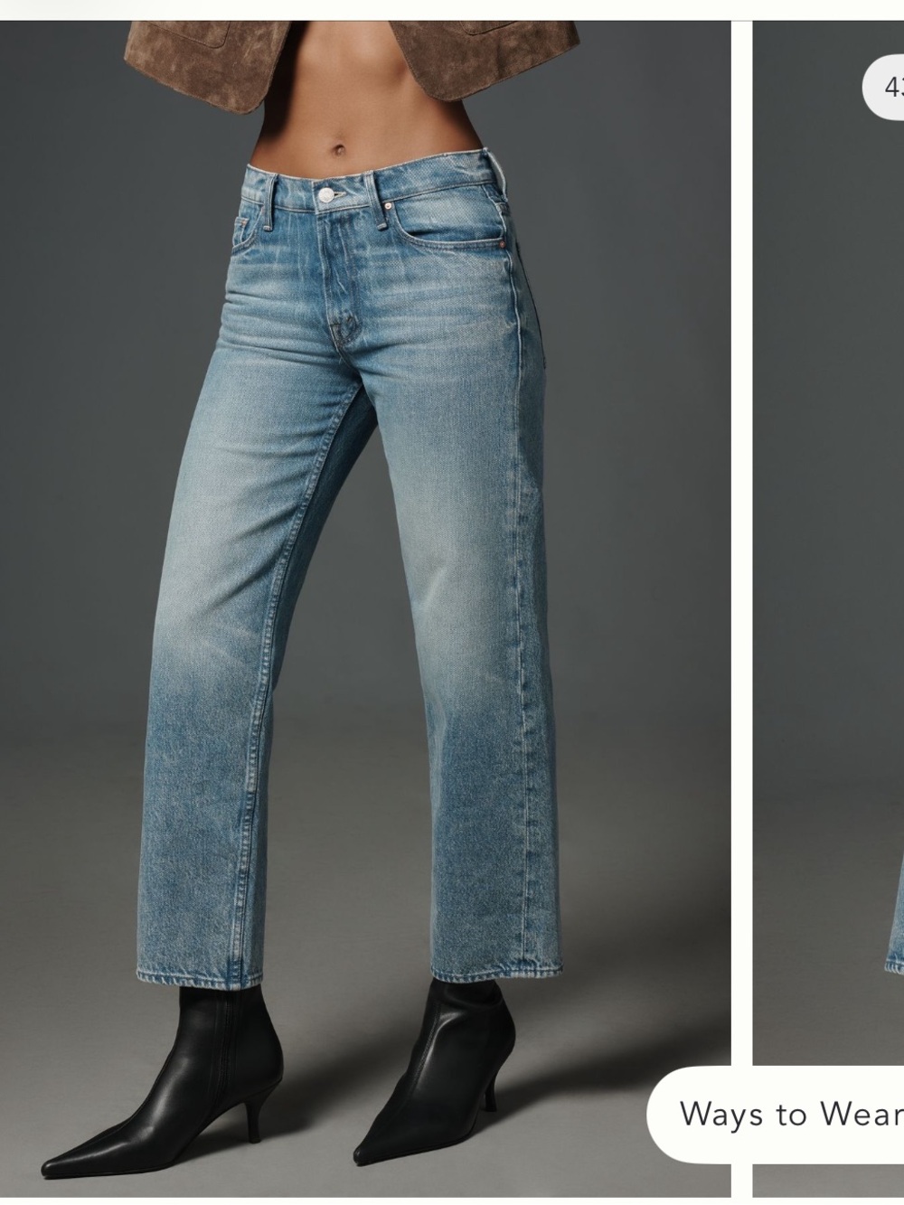 Mother highrise straight leg Jeans. Size 26
